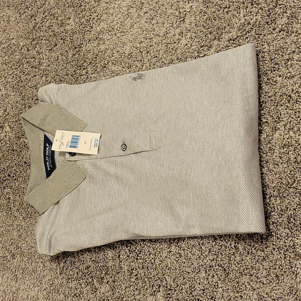 Mens grey polo golf shirt